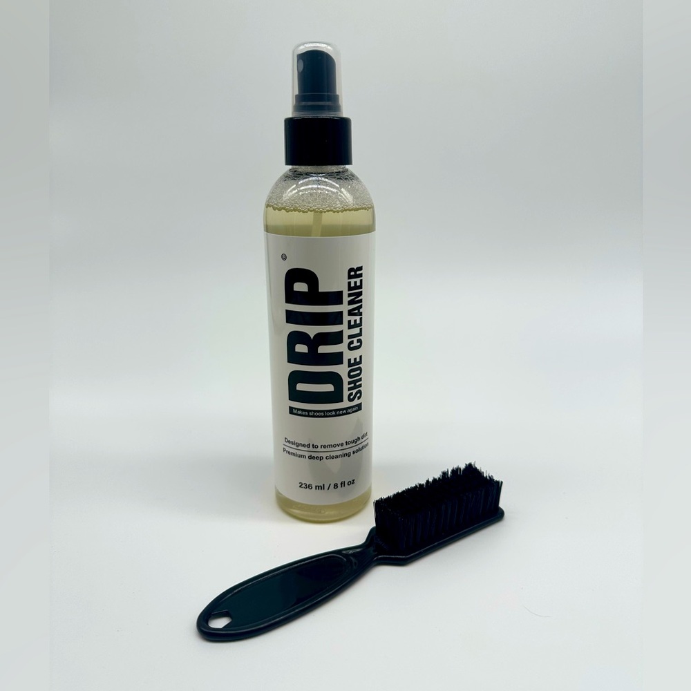 DRIP - ALL PURPOSE SHOE CLEANER 8 Oz. BOTTLE & BRUSH KIT - NEW